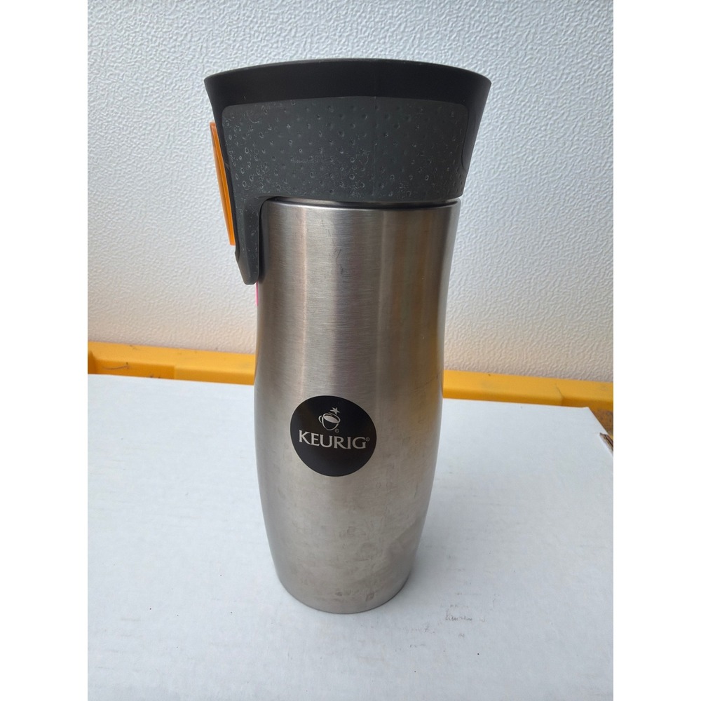 Keurig Contigo Autoseal Stainless Steel Travel Mug Silver Black 16oz